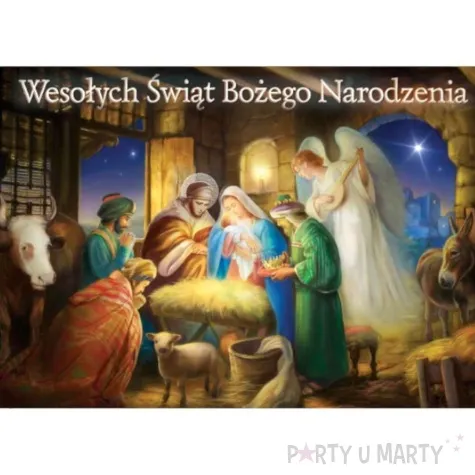 kartka okolicznosciowa z oplatkiem wesolych swiat trzej krolowie wzor 1 maki b6