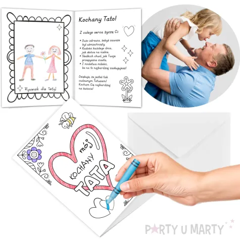 kartka okolocznosciowa kochany tato kolorowanka 14 8x10 5 cm