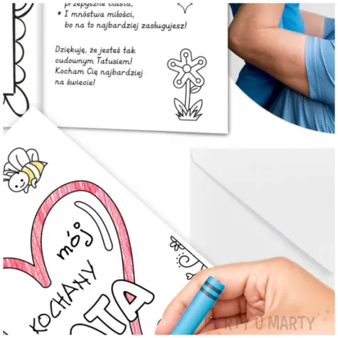 kartka okolocznosciowa kochany tato kolorowanka 14 8x10 5 cm