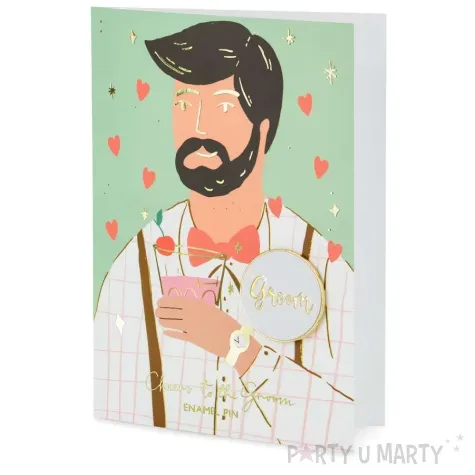 kartka z pinem wieczor kawalerski partydeco