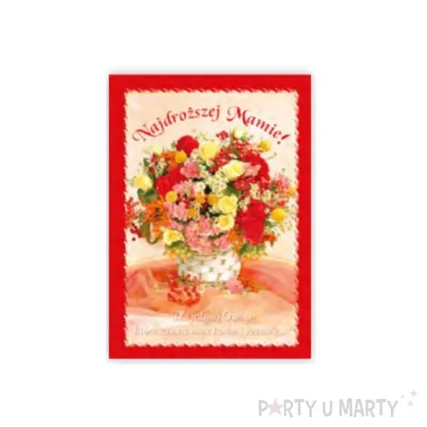 kartka z pozytywka dzien matki najdrozszej mamie pol maki 14x20 cm