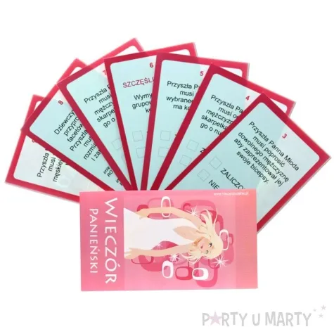 karty do gry wieczor panienski zadania propa ganda