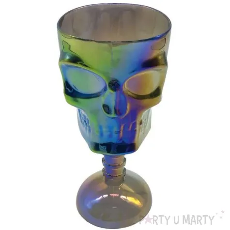 kielich czaszka halloween opalizujacy amscan 18 5 cm