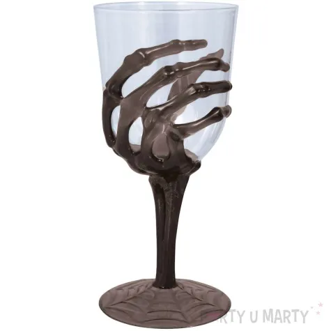 kielich dlon szkieletora halloween transparentny guirca 18 5 cm
