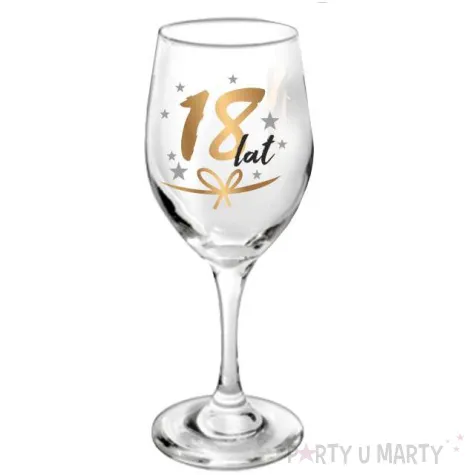 kieliszek do wina 18lat szklany bgtech 220 ml