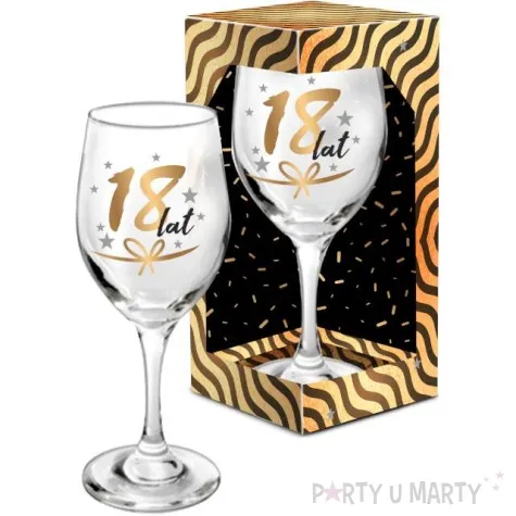 kieliszek do wina 18lat szklany bgtech 220 ml