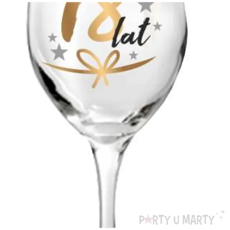 kieliszek do wina 18lat szklany bgtech 220 ml