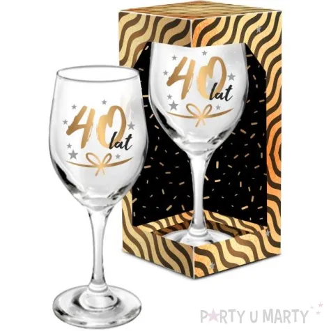 kieliszek do wina 40 lat szklany bgtech 220 ml
