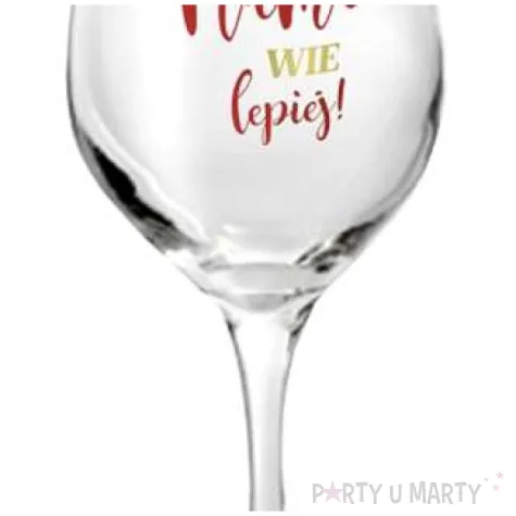 kieliszek do wina mama wie lepiej brokat bgtech