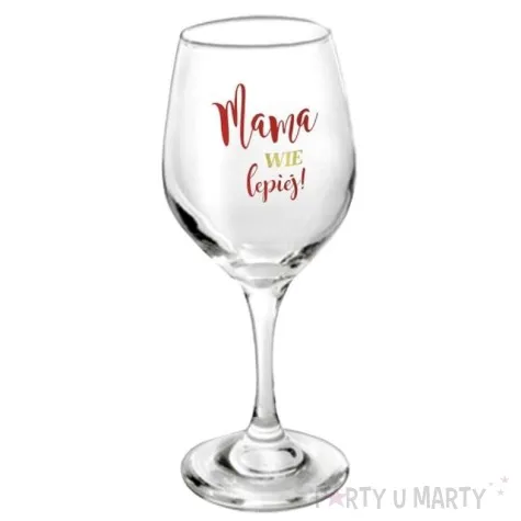 kieliszek do wina mama wie lepiej brokat bgtech