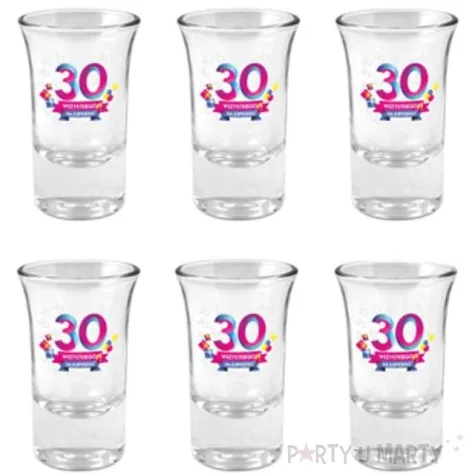 kieliszki do wodki 30 tka wszystkiego najlepszego szklane bgtech 35 ml 6 szt