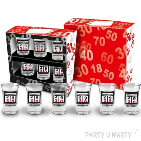 kieliszki do wodki 30 zmiana kodu i do przodu bgtech 35 ml 6 szt