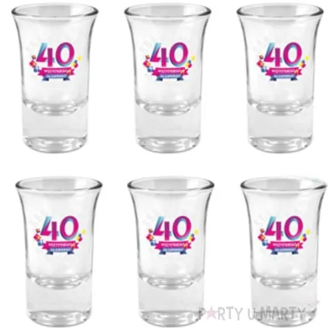 kieliszki do wodki 40 tka wszystkiego najlepszego szklane bgtech 35 ml 6 szt