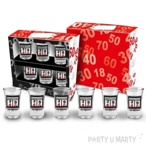 kieliszki do wodki 40 zmiana kodu i do przodu bgtech 35 ml 6 szt