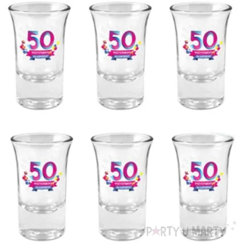 kieliszki do wodki 50 tka wszystkiego najlepszego szklane bgtech 35 ml 6 szt