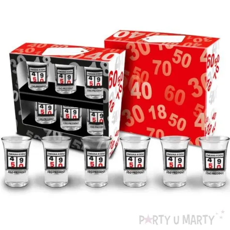 kieliszki do wodki 50 zmiana kodu i do przodu bgtech 35 ml 6 szt