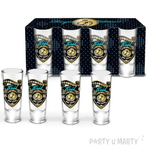 kieliszki do wodki prawdziwy krol kazdej imprezy 100 man royal edition bgtech 65 ml 4 szt