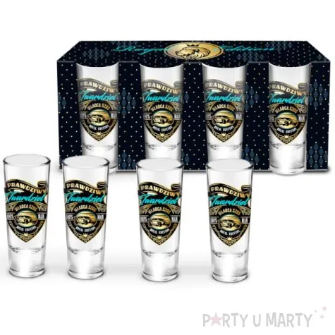 kieliszki do wodki prawdziwy twardziel royal edition bgtech 65 ml 4 szt