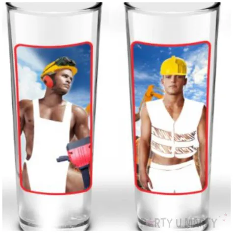 kieliszki do wodki robotnicy zabawne bgtech 65 ml 4 szt