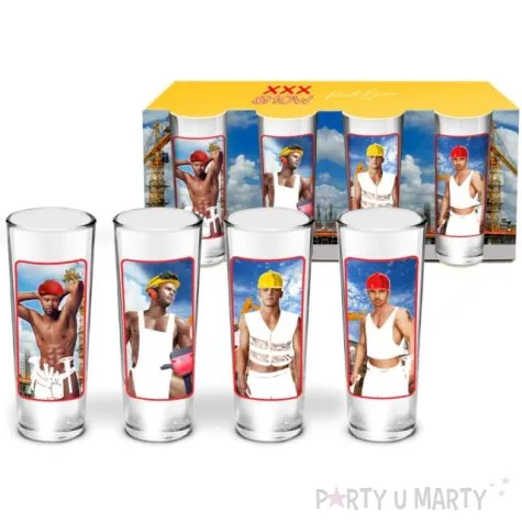 kieliszki do wodki robotnicy zabawne bgtech 65 ml 4 szt