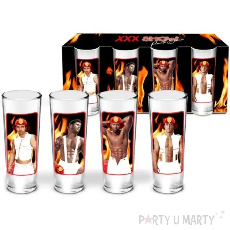 kieliszki do wodki strazacy zabawne bgtech 65 ml 4 szt
