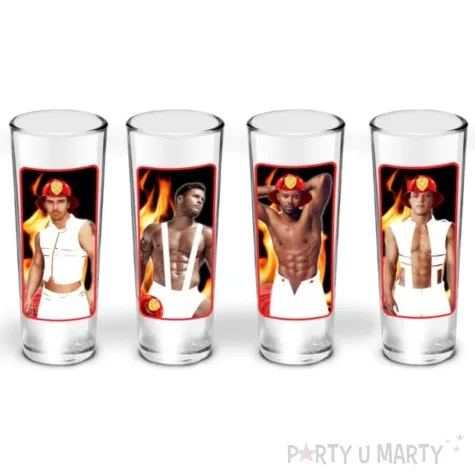 kieliszki do wodki strazacy zabawne bgtech 65 ml 4 szt