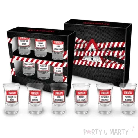 kieliszki do wodki uwaga bgtech 6 szt