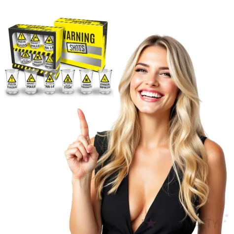 kieliszki do wodki znaki ostrzegawcze bgtech 6 szt