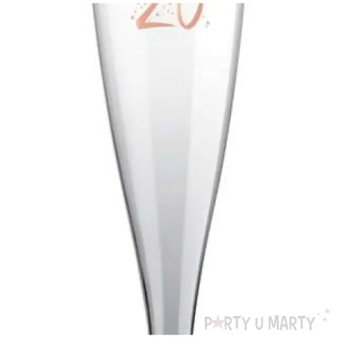 kieliszki jednorazowe 20 urodziny szampan rozowo zlote santex 140ml 6szt