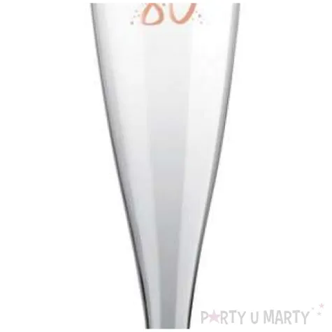 kieliszki jednorazowe 80 urodziny szampan rozowo zlote santex 140ml 6szt