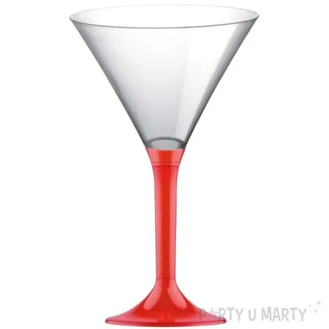 kieliszki jednorazowe martini aperitif czerwone transparent goldplast 185 ml 10 szt