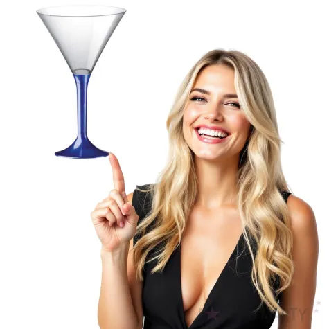 kieliszki jednorazowe martini aperitif granatowe transparent goldplast 185 ml 10 szt