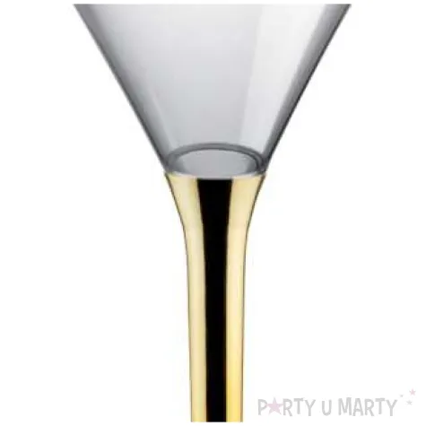 kieliszki jednorazowe martini aperitif zlote chrom goldplast 185 ml 10 szt