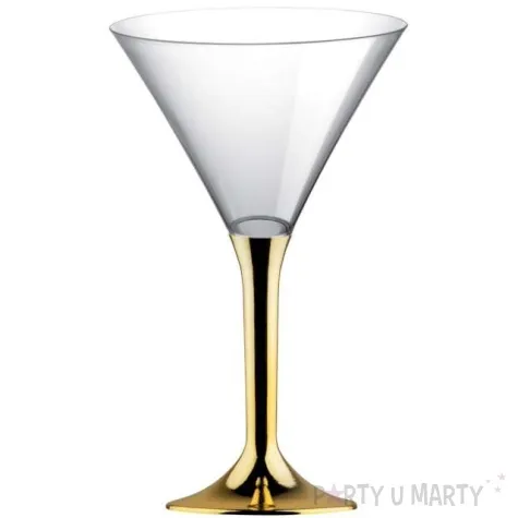kieliszki jednorazowe martini aperitif zlote chrom goldplast 185 ml 10 szt