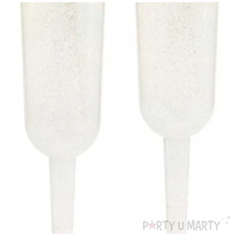 kieliszki jednorazowe szampan brokatowe zloto unique 207ml 4szt