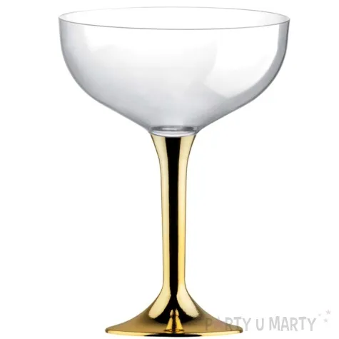 kieliszki jednorazowe szampan classic zloty chrom goldplast 205 ml 10 szt