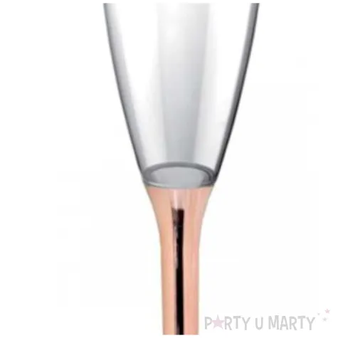 kieliszki jednorazowe szampan long rosegold chrom goldplast 120 ml 10 szt