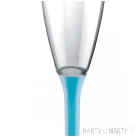 kieliszki jednorazowe szampan long turkusowe goldplast 120 ml 10 szt
