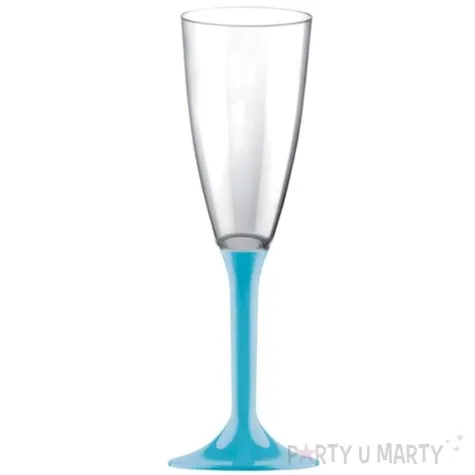 kieliszki jednorazowe szampan long turkusowe goldplast 120 ml 10 szt