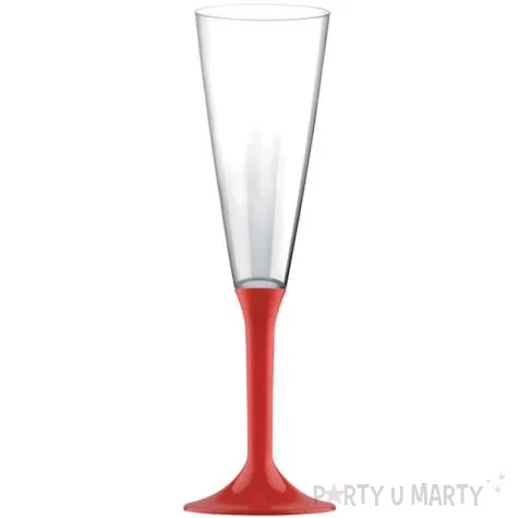 kieliszki jednorazowe szampan long xl czerwone goldplast 160 ml 10 szt