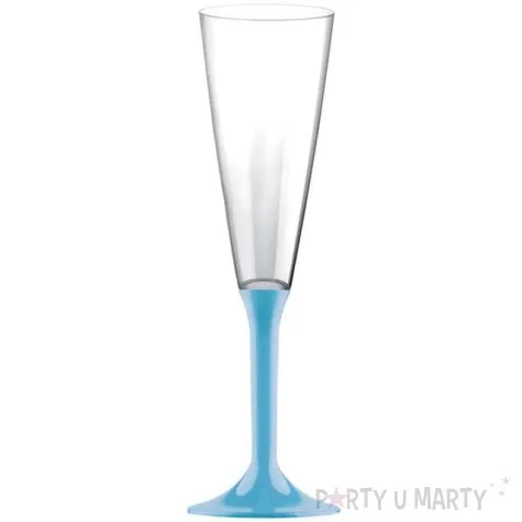 kieliszki jednorazowe szampan long xl turkusowe goldplast 160 ml 10 szt