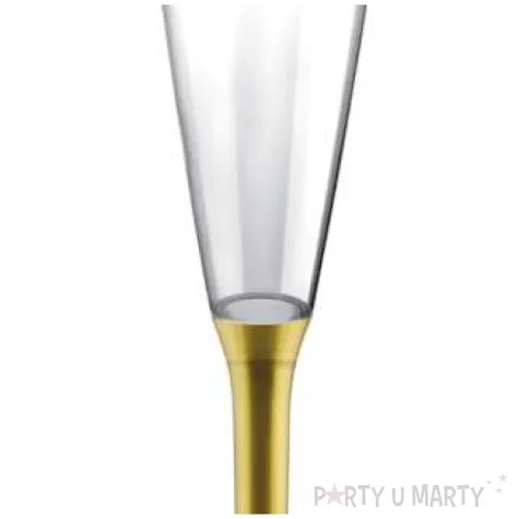 kieliszki jednorazowe szampan long xl zlote goldplast 160 ml 10 szt