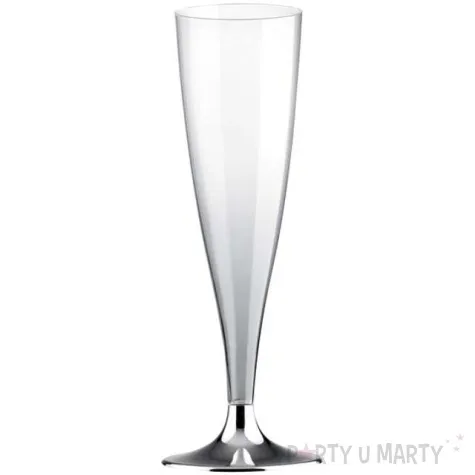 kieliszki jednorazowe szampan premium srebrny chrom goldplast 140 ml 6 szt