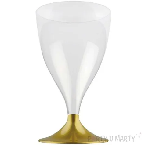 kieliszki jednorazowe wino claassic zlote goldplast 200 ml 10 szt