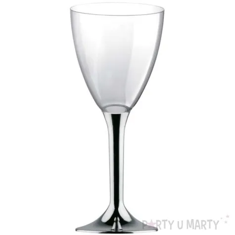 kieliszki jednorazowe wino classic srebrne chrom goldplast 180 ml 10 szt