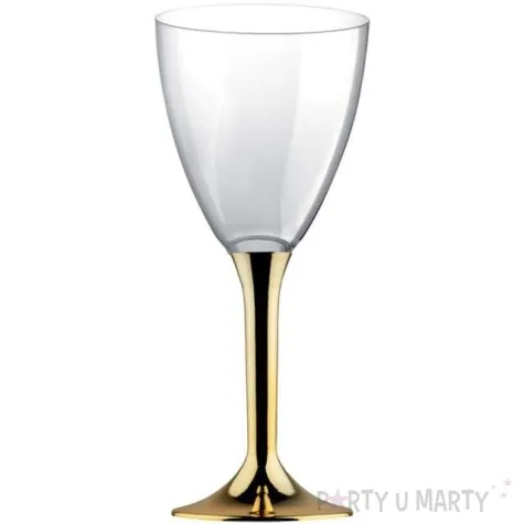 kieliszki jednorazowe wino classic zloty chrom goldplast 180 ml 6 szt