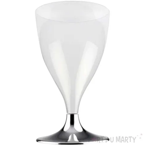 kieliszki jednorazowe wino premium srebrny chrom goldplast 200 ml 10 szt