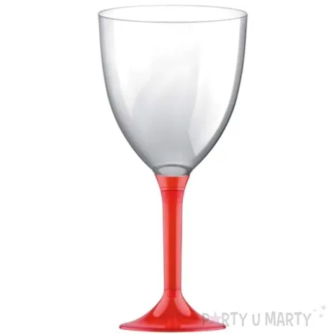 kieliszki jednorazowe wino xl czerwone transparentne goldplast 300 ml 10 szt