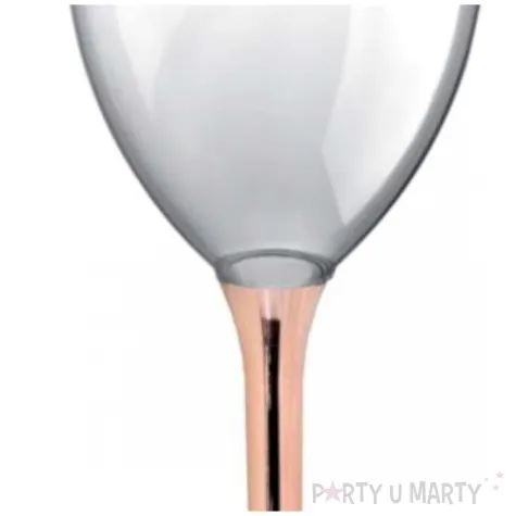kieliszki jednorazowe wino xl rosegold chrom goldplast 300 ml 10 szt