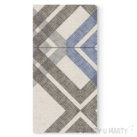 kieszonka na sztucce airlaid krata brazowe paw 40 cm 25 szt